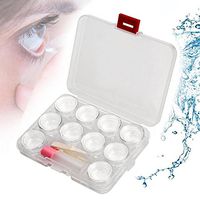 Contact Lens Box, 5 Pairs Transparent Lenses Holder Storage Box Colorful Display Travel Case Set Contacts Lenses for Eyes Storage Box Portable Contact Lens Travel Kits Cute Mini