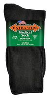 Extra Wide Sock Co. Men's Cotton Medical Support Socks, Black