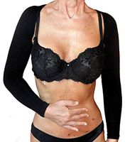 CzSalus High Compression Massaging arms Sleeves for Lipedema, Lymphedema Diseases (Black, S/M)