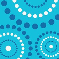 Creative Converting 661681 16 Count 3 Ply Touch of Color Lunch Napkins, Spiral, True Blue/Bermuda Blue