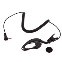 Semoic Black 2.5mm G-Hook Interphone Earpiece Earphone Walkie Talkie Single Ear Headphone 1 Pin Only for Listening for Motorola/ICOM