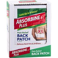 Absorbine Jr. Back Patch | Sore Muscles and Back Pain Relief | Lasts Up to 8 Hours | Extra Large Pain Patch | 18 Count