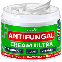 Natural Antifungal Cream - Made in USA - Effective Treatment for Toenail Fungus, Athletes Foot, Ringworm Treatment for Humans, Jock Itch - Combats Body Acne - Aloe Vera, Tea Tree, Mineral Oils - 2 OZ