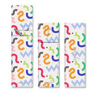 SWZLE 2 Reusable Stainless Steel Bent Straws & 1 Cleaning Brush - Portable Set with Sleek Squiggle Case - BPA Free - Fits in Pocket, Purse & Backpack for Travel & Household - Rainbow Metallic