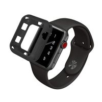 plymist Compatible Apple Watch Case 40mm, Scratch-Resistant Shock-Proof Soft Lightweight TPU All-Around Cover Protective Slim Case Compatible Apple Watch Series 4 (Black) (Black)