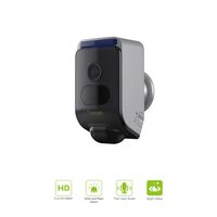 Freecam Rechargeable Battery Powered Security Camera with Auto Siren and Flash Alarm,Wire-Free Outdoor Surveillance Camera with Two-Way Audio,Motion-Activated and Night Vision(C390, Black)