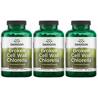 Swanson Broken Cell Wall Chlorella 500 mg 360 Tabs 3 Pack