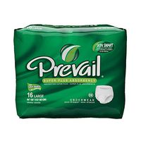 Prevail Super Plus Absorbency Incontinence Underwear, Large, 16-Count