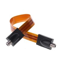 Ghost Flat Wire, RG6 Coax Jumper Cable Extreme Slim Flat Cable for Window and Door,1ft
