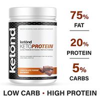Ketond Ketogenic Protein Powder — High-Performance Keto Weight Loss Supplement - Boost Ketone Levels with MCT — Chocolate Fudge Brownie (20 Servings)