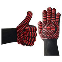 Togethor Extreme Heat Resistant Grill Gloves, Food Grade Kitchen Oven Mitts, Silicone Non-Slip Cooking for Barbecue