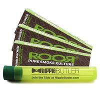 ROOR 1 1/4 Unbleached Pre-Rolled Cones (3 Packs) with Hippie Butler KewlTube