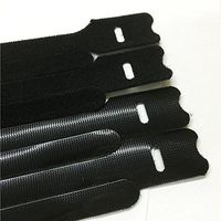 JLD textile 30Pcs Reusable Nylon Cable Ties Hook and Loop Fastening Wire Fit for Cable or Wire Organized (Black)