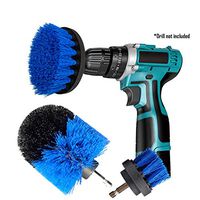 Drill Brush, Scrubber Brush, Power Scrubber Attachment Set 3 Pack, for Tub, Bathroom, Surface, Grill Cleaning Brush, Kitchen, Floor, Tile, Corners, Grout, Shower, Pool, Aotumotive(Blue)