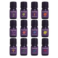 floraVerve Essential Verve Pack, Aromatherapy Essential Oils Starter Kit 12 X 5mL, 100% Pure & Natural, Peppermint, Lavender, Bergamot, Frankincense, Lemon, Orange, Rosemary, Tea Tree & 4 more
