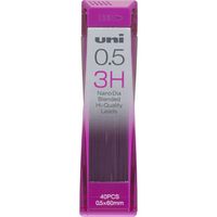 Uni Mechanical Pencil Lead, Nano Dia, 0.5mm, 3H (U05202ND3H)