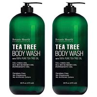 BOTANIC HEARTH Tea Tree Body Wash, Helps Nail Fungus, Athletes Foot, Ringworms, Jock Itch, Acne, Eczema & Body Odor, Soothes Itching & Promotes Healthy Skin and Feet, Naturally Scented, 16fl oz 2 Pack