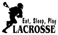 CCI Eat Sleep Play Lacrosse Decal Vinyl Sticker|Cars Trucks Vans Walls Laptop| Black|7.5 x 4.5 in|CCI1276