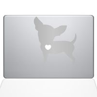 The Decal Guru I Love My Chihuahua Decal Vinyl Sticker, 13" MacBook Air, Silver (1476-MAC-13A-S)