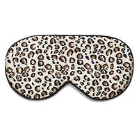 SLPBABY Natural Mulberry Silk Sleep Mask for Sleeping with Adjustable Strap, Light-Blocking, Hypoallergenic, Anti-Aging (Leopard Print)
