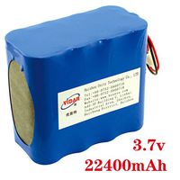 Rechargeable Lithium Ion Battery Pack - VIDAR 3.7V 22400mAh High Capacity Li-ion Battery Pack with JST PH2.54/2P Plug-in(Customizable) for Electronics,Toys,Lighting,Equipment