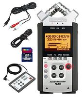 Zoom H4n Handy Mobile 4-Track Recorder - Bundle w/16GB Class 10 SDHC Card, Stereo 3.5mm Mini Phono Male to Two RCA Males Y-Cable, 3.5mm to 3.5mm Stereo Output Cable, Zoom RC-4 Remote Control