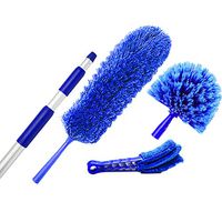 Extension Rod & Blue Extension Duster, Ultimate Duster Kit, Clean High Cathedral Ceilings, Fans, Blinds, Cobwebs, Extends 18 to 20 Feet U.S. Duster Co.