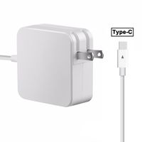 USB Type C PD 45W Wall Charger for MacBook Pro 12-inch 13.3-inch DELL XPS 12, Dell XPS 13 9350 / Dell XPS 15 9550, Razer Blade Stealth Lenovo ThinkPad X1 and Built-in 6ft USB-C Cable