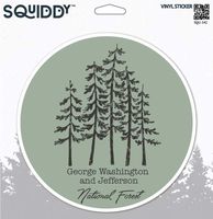 Squiddy George Washington and Jefferson National Forest - Vinyl Sticker for Car, Laptop, Notebook (4" Wide)