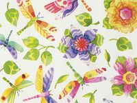 DAMSELFLY Gift Wrap 24"x417'Gift Wrap Half Ream Roll (1 unit, 1 pack per unit.)