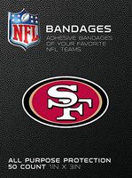 NFL Officially Licensed Bandages, 1"x3", 50/box (San Francisco 49ers)