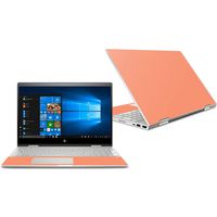 MightySkins Skin Compatible With HP Envy x360 Convertible 15" (2018) - Solid Peach | Protective, Durable, and Unique Vinyl Decal wrap cover | Easy To Apply, Remove, and Change Styles | Made in the USA