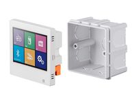 Monoprice Wall Mount Music Amplifier, 40 Watts with Touch Screen Bluetooth 4.1, Line Level Aux, FM Radio, and Wireless IR Remote - Commercial Audio