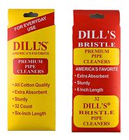 Dill's Premium Pipe Cleaners Combo - Bristle and Regular with Limited Edition Dill's Sticker