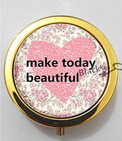 BlackKey Make Today Beautiful 3-Compartment Decorative Pocket Gift Box Case Organizer for Pill, Color 2 -1235