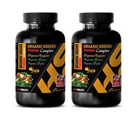 Immune System for Adults - Organic Greens - Premium Complex - Ginger Extract Pills - 2 Bottles 120 Tablets