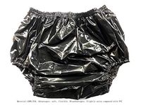 Haian Adult Incontinence Pull-on Plastic Pants 3 Pack (Medium, Shiny Black)