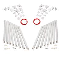 Cable Concealer - CMC-02 Cord Covers Raceway Kit - 250in Wire Hider for Wall Mount TV, Cable Management Channel Cables Runner for Home Office - 16X L15.7in, W1.18 H0.6in