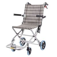 HJF-LUNYI Aluminium Wheelchair，Super Lightweight Folding Wheelchair with Handbrake, 15.0 Inch Seat Width, Wheelchair Access for Seniors, Portable Wheelchair for Independence or Caretaker Convenience