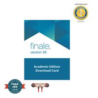 MakeMusic Finale v26 - Music Notation Software (Academic, Download) includes Free Wireless Earbuds - Stereo Bluetooth In-ear and 1 Year Everything Music Extended Warranty