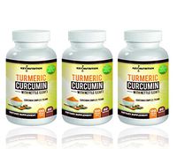 Turmeric Curcumin 1500mg 120 Veggie Capsules- with Piperine (Black Pepper) Extract (Pack of 3 Bottles)