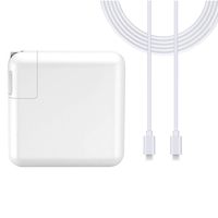 87W USB C Power Adapter Charger with Cable, Compatible with MacBook Pro/Air 13inch 15inch 2016 Late MacBook Air, Works with USB-C Power Delivery Fast Charging