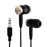 GRAPHICS & MORE Christmas Holiday Santa and Animals Finishing Snowman Novelty in-Ear Earbud Headphones