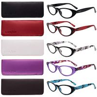LianSan 5 Pairs Ladies' Vintage Cat Eye Readers Quality Reading Glasses for Women L3720(+2.00)