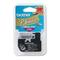 Brotheramp;reg; P-Touchamp;reg; - M Series Tape Cartridge for P-Touch Labelers, 3/8w, Black on Silver - Sold As 1 Each - Create Attractive Labels for Indoor use at Home, Office and School.