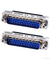 F YL 2x DB25 DB 25 pin D Sub Male to Male Gender Changer Coupler Adapter Converter