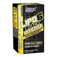 Nutrex Research Nutrex Lipo-6 Black Intense Ultra Concentrate | Intense Thermogenic Fat Burner & Energy Support | teacrine, Capsimax, Caffeine Citrate | 60Count, 60.0 Count