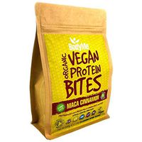 BodyMe Organic Vegan Protein Bites | Raw Maca Cinnamon | 1.1lb 500g | 100 Bites | with 3 Plant Proteins