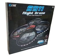 24" S911 6-Axis Gyro Quadcopter Night Drone With Surrounding LED Lights & Camera