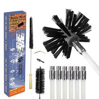 Dryer Vent Cleaning Kit,24FT Rotary Dryer Vent Lint Brush,12-Piece Dryer Duct Cleaning System kit with Synthetic Brush Head Quick Snap Locking,Extend Plus 23.5 inch Flexible Wire Shaft Brush（24FT）